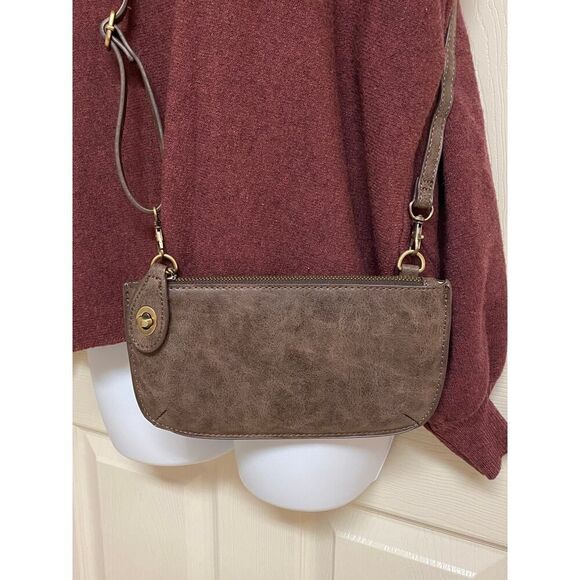 Joy Susan 100% Vegan Leather Mini Crossbody Wristlet Clutch - Picture 4 of 6